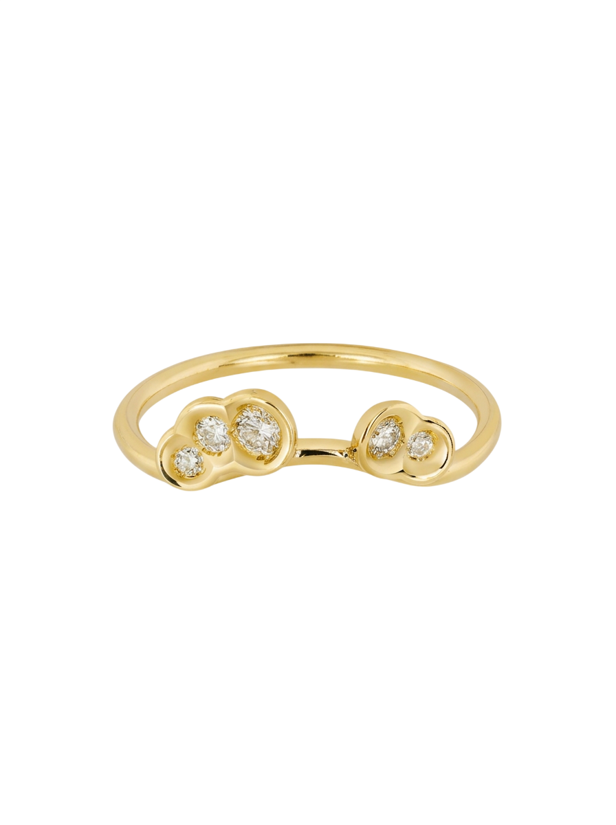 White Diamond Obi Wave no.5 Ring